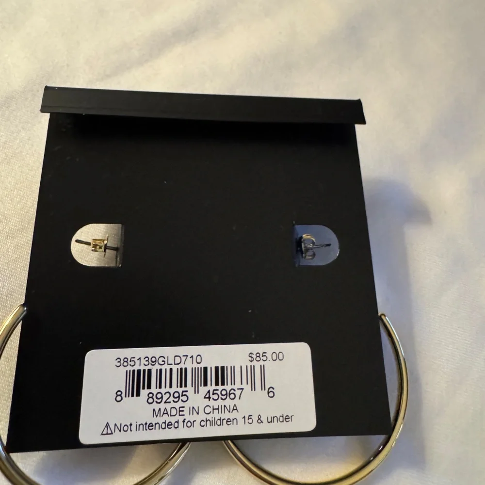 Coach Pave C Logo Hoop Earrings  - NWT - Picture 4 of 8